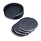 Dacasso Classic Black Leatherette 4 Coaster Set with Holder AG-1018 - alternate 6